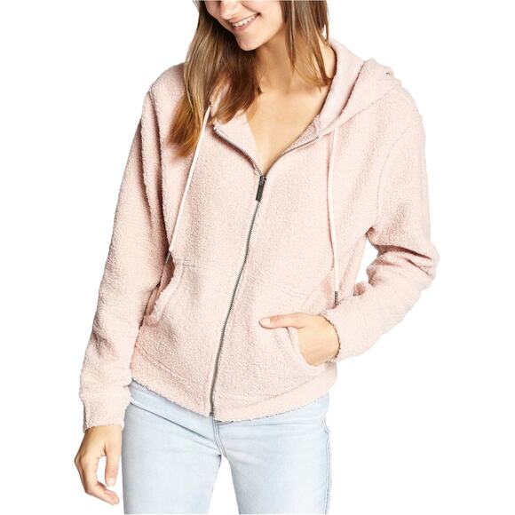 Sanctuary After Party Pink Full Zip Hoodie Sweatshirt Women's Size X-Large XL - Picture 1 of 7